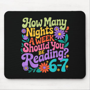 Reading Six Seven Meme Book Lover 67 Teacher 6 7  Mouse Mat