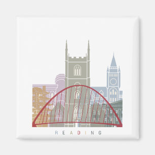 Reading skyline poster magnet