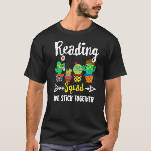 Reading Squad School Cactus Team Reading Teacher T-Shirt