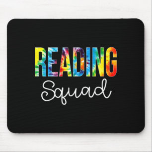 Reading squad tie dye appreciation day hello back mouse mat