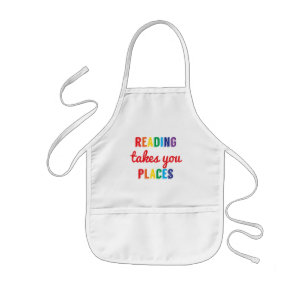 Reading Takes You Places, Love Reading Kids Apron