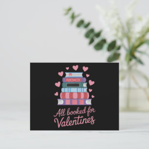 Reading Teacher All Booked for Valentine's Day Postcard