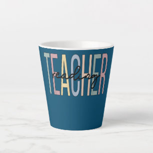 Reading Teacher Boho Reading Specialist Latte Mug