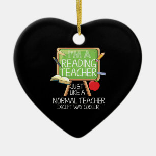 Reading Teacher Ceramic Tree Decoration