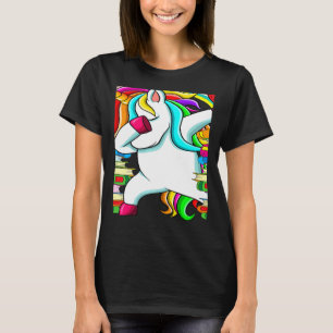 Reading Teacher Dabbing Unicorn Elementary School T-Shirt
