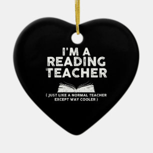 Reading Teacher - I'm A Reading Teacher Ceramic Tree Decoration