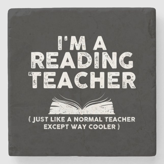Reading Teacher - I'm A Reading Teacher Stone Coaster (Front)