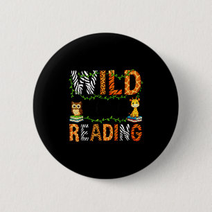 Reading teacher kids boys girls book lovers animal 6 cm round badge