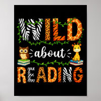 Reading teacher kids boys girls book lovers animal