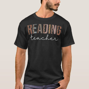 Reading Teacher Leopard Appreciation For Women For T-Shirt