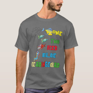 Reading Teacher Squad Oh The Places One Two Red Bl T-Shirt