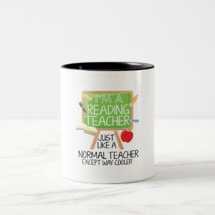 Reading Teacher Two-Tone Coffee Mug