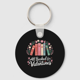 Reading Teacher Valentine's Day All Booked For Val Key Ring
