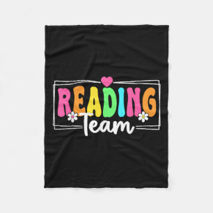 Reading Team Teacher Back To School Reading Teache Fleece Blanket