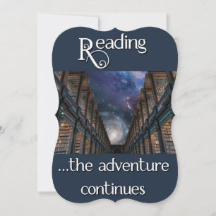 Reading, the adventure continues card