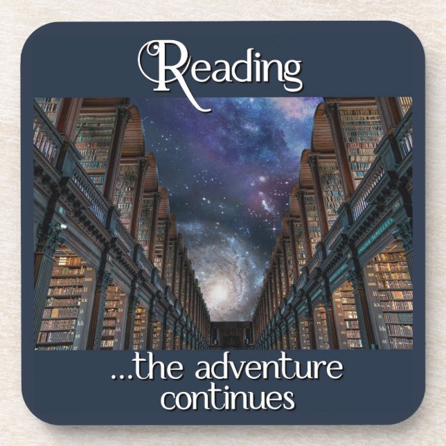 Reading, the adventure continues coaster (Front)