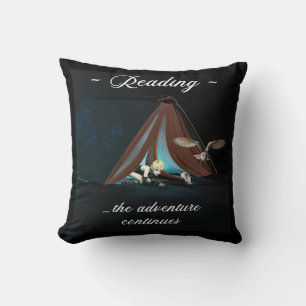 Reading, the adventure continues cushion