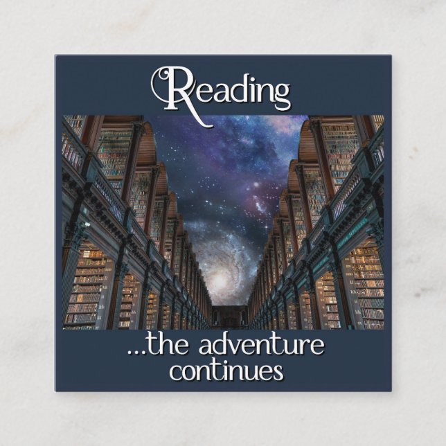 Reading, the adventure continues enclosure card (Front)