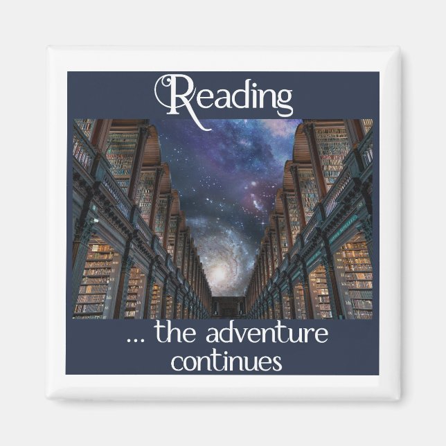 Reading … the adventure continues magnet (Front)