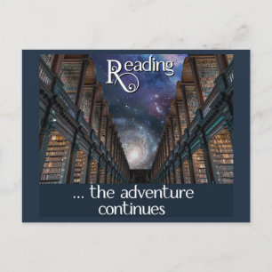 Reading … the adventure continues postcard