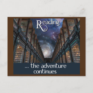 Reading … the adventure continues postcard