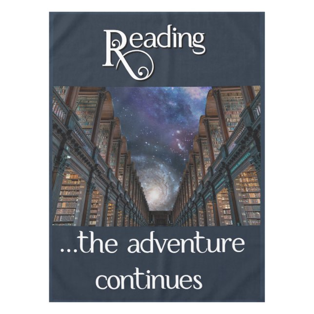 Reading … the adventure continues tablecloth (Front)