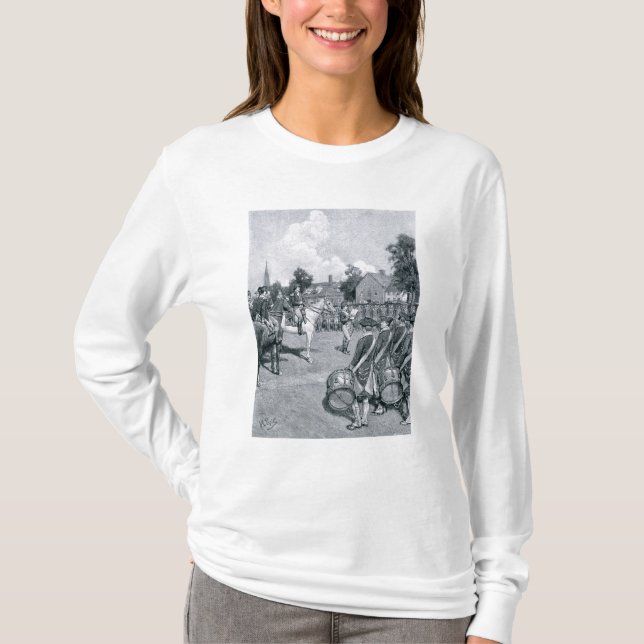 Reading the Declaration before Washington's T-Shirt (Front)