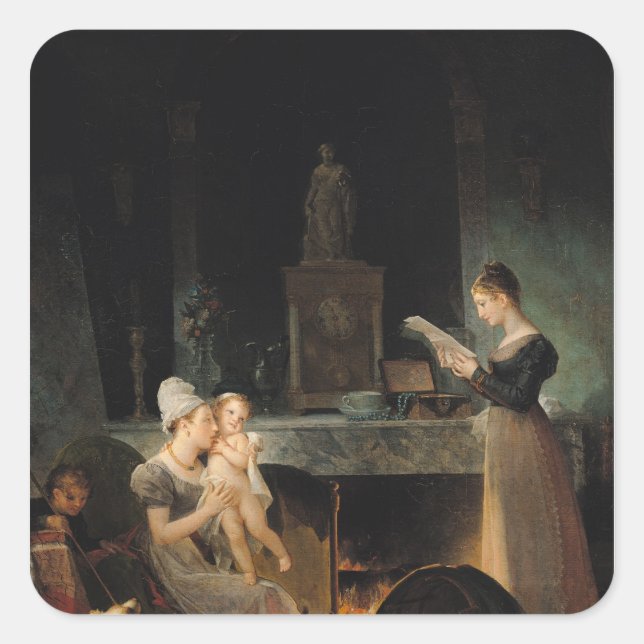 Reading the Letter Square Sticker (Front)