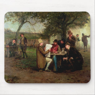 Reading the News Mouse Mat