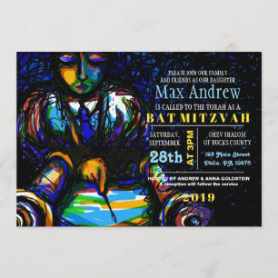 READING THE TORAH Bar Bat Mitzvah Invitation
