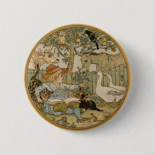 Reading to the Animals 6 Cm Round Badge