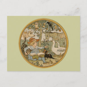 Reading to the Animals Postcard