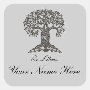 Reading Tree Bookplate - square Sticker