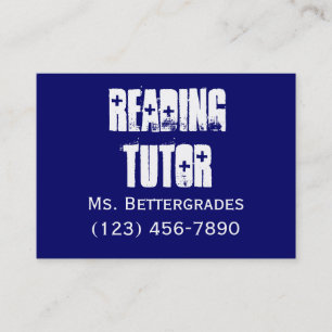 Reading Tutor - templet Business Card