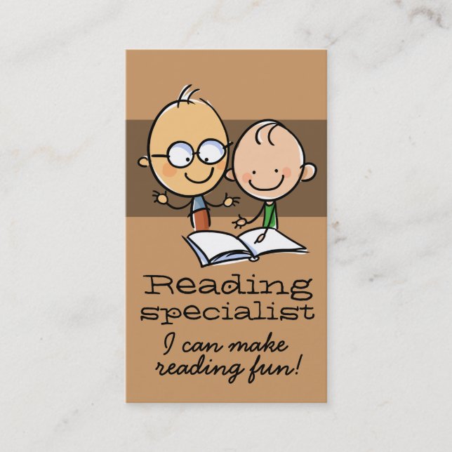 Reading Tutor Tutoring Teacher mathematics Business Card (Front)
