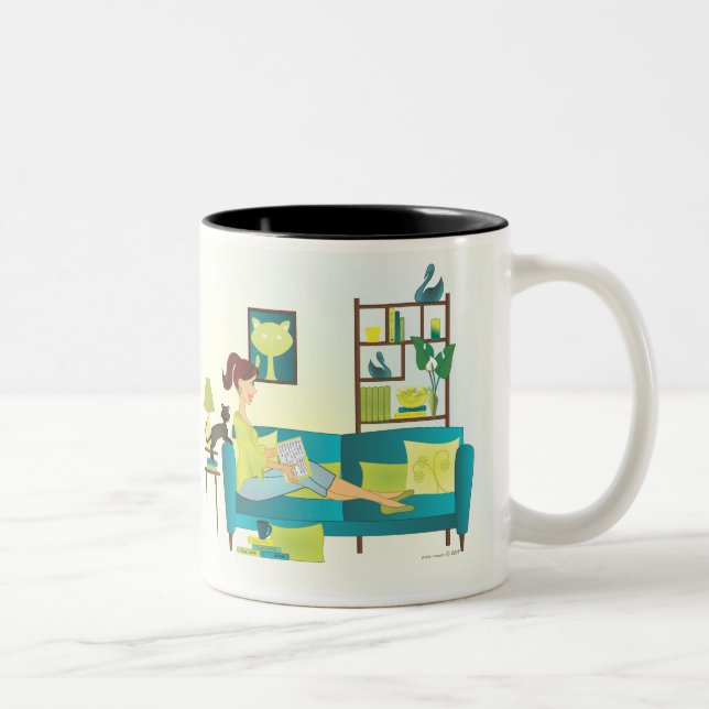 Reading Two-Tone Coffee Mug (Right)