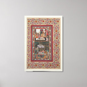 Reading Verse and a Banquet Canvas Print