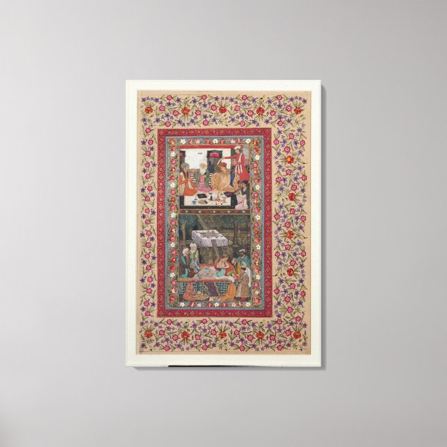 Reading Verse and a Banquet Canvas Print (Front)