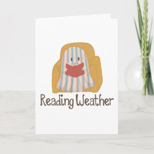 Reading Weather Greeting Card Book Lover