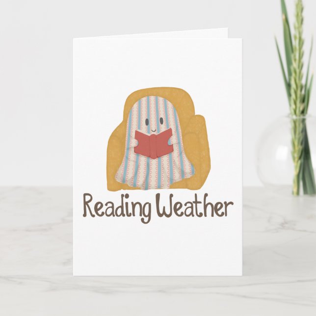 Reading Weather Greeting Card | Book Lover (Front)