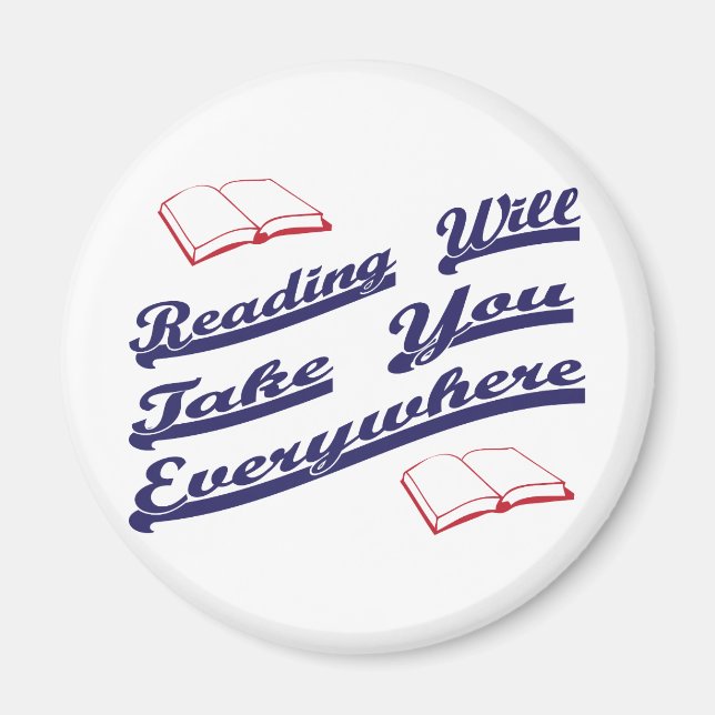 reading will take you everywhere magnet (Front)