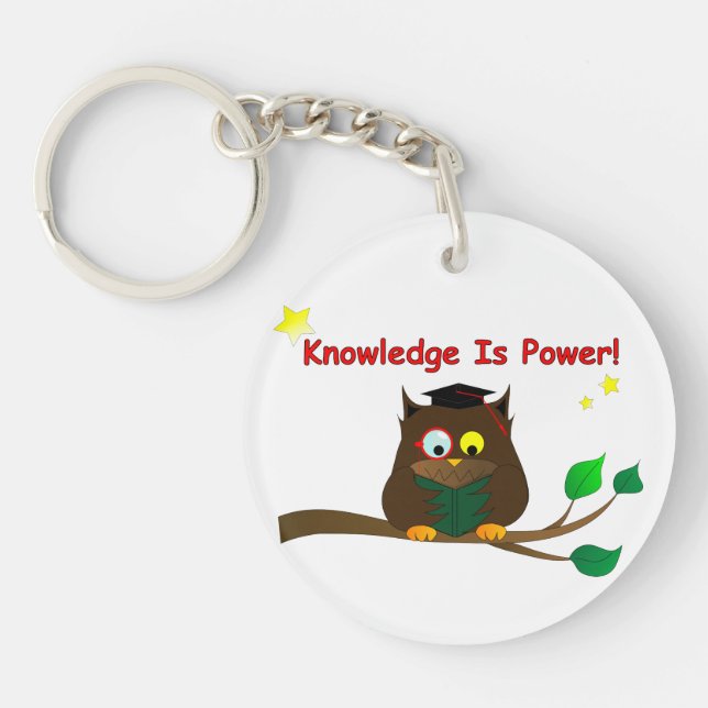 Reading Wise Owl Key Ring (Front)