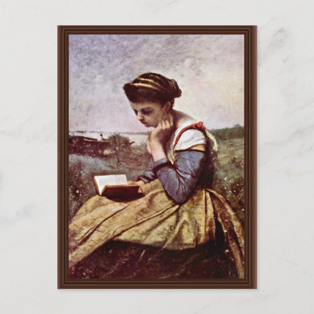 Reading Women By Corot Jean-Baptiste-Camille (Best Postcard (Front)