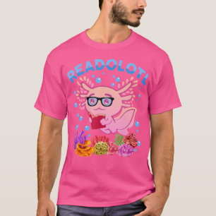 Readolotl Cute Axolotl Read Book Salamander T-Shirt