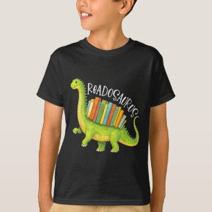 Readosaurus funny dinosaur book lover bookworm T-Shirt