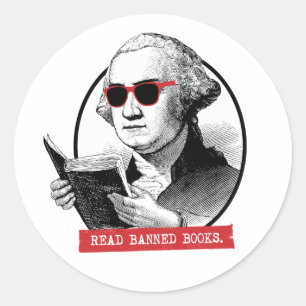 Reads Banned Books Classic Round Sticker