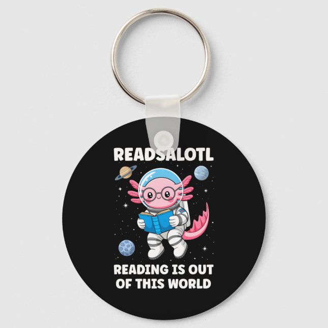 Readsalotl reading is out of this world long sleev key ring (Front)