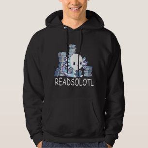 Readsolotl Axolotl Reading Fish Books Lizard Kids  Hoodie