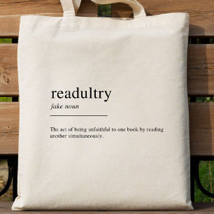 Readultry definition, book lovers  tote bag