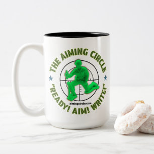 "Ready! Aim! Write!" mug